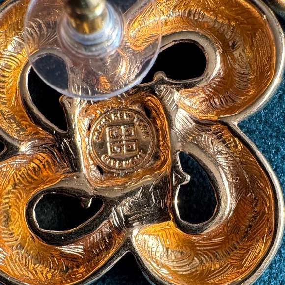 Givenchy Gold Floral Earrings - Picture 3 of 4